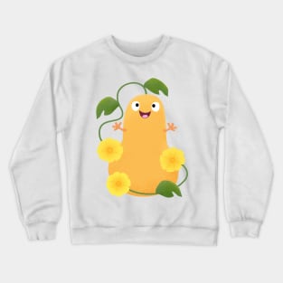 Cute happy butternut pumpkin gourd cartoon Crewneck Sweatshirt